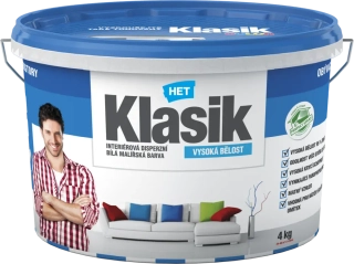HET Klasik 4 kg interiérová disperzní vysoce bílá barva